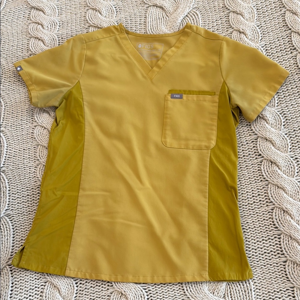 FIGS Yellow Scrub Top